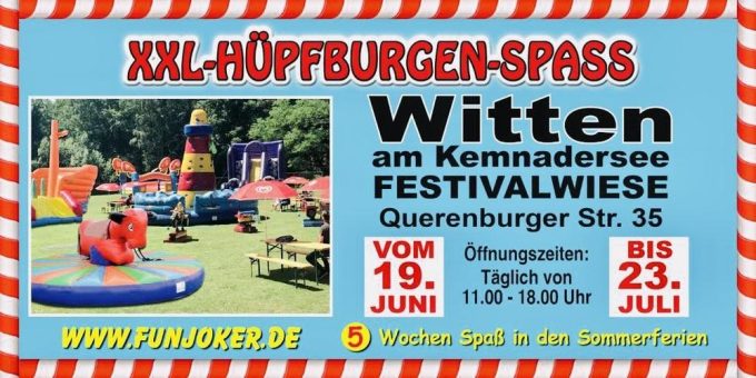 FUN JOKER‘s XXL-HÜPFBURGEN-SPASS vom 19.06 – 23.07.23 in Witten