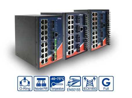 Redundanter 20-Port Gigabit Ethernet Managed Switch für Energieverteilungssysteme