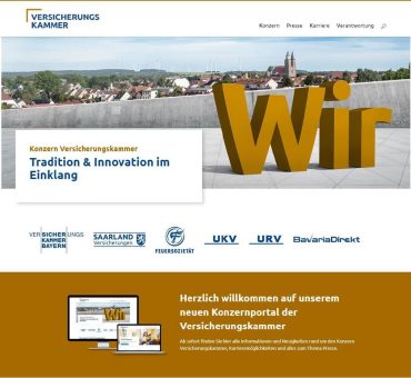 Versicherungskammer stellt neue Konzern-Website vor