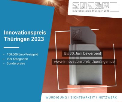 Bewerbungsstart für Thüringer Innovationspreis 2023