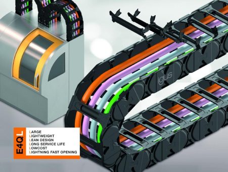 Viel Stabilität, wenig Gewicht: Neue Low-Cost-Energiekette von igus für freitragende Anwendungen