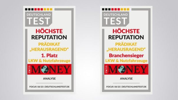 Doppelsieg für Kögel: Focus Money kürt Kögel erneut zum Nfz-Hersteller mit dem besten Ruf
