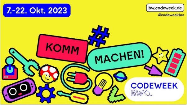 Komm machen! – Die Code Week Baden-Württemberg 2023 sucht engagierte Mitmacherinnen und Mitmacher!