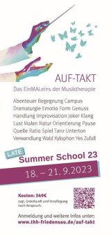 Vorankündigung: Late Summer School »Auf-Takt« in Friedensau