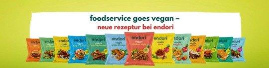 All new, all plant-based: endori setzt mit veganer Rezeptur neue Maßstäbe für Foodservice-Produkte