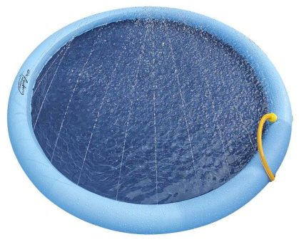 infactory Wasser-Spielmatte für Kinder & Hunde, Schlauchanschluss, PVC, BPA-frei