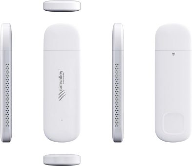 simvalley MOBILE 4G/LTE-Surfstick, bis 150 Mbit/s, für bis zu 8 Nutzer, App-Verwaltung