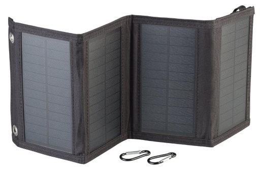 revolt Mobiles 10-Watt-Falt-Solarpanel mit USB-Ausgang, 5 V, 2 A, IP65