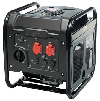 revolt Benzin-Inverter-Generator BIG-275, 3.800 Watt, 2x 230 Volt, 1x 12 Volt, 2x USB, 12 l