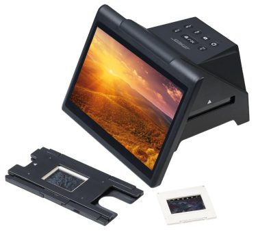 Somikon Stand-Alone-Dia- & Negativscanner SD-1800, 7″/17,8 cm IPS-Display, 22 MP, HDMI