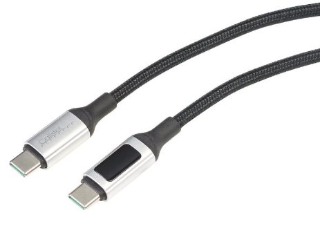 Callstel 100-W-PD-USB-C-Daten- & Ladekabel mit digitaler Anzeige, 20 Volt, 5A, 1,2m