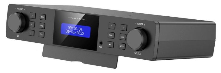 VR-Radio Unterbau-Küchenradio DOR-130 mit DAB+/UKW, RDS, Wecker, Timer, LCD-Display, AUX