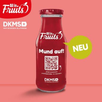 Neuer Smoothie von All in Fruits: EDEKA-Verbund und DKMS gemeinsam gegen Blutkrebs