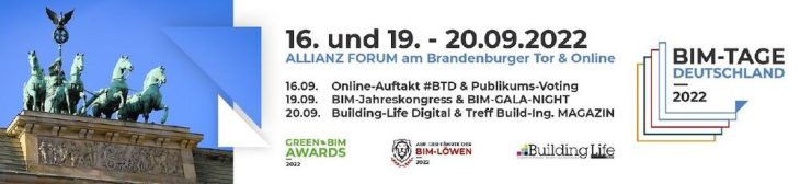 BIM-TAGE Deutschland finden am 16. und 19. – 20. September statt