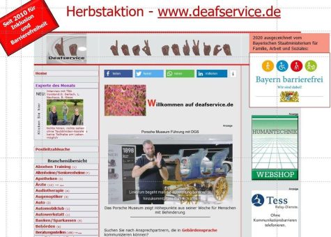 Werbeaktion auf www.deafservice.de – hörbehinderte Zielgruppe im Fokus