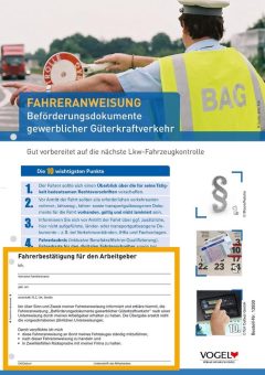 Neue Auflage: „Fahreranweisung Beförderungsdokumente gewerblicher Güterkraftverkehr“