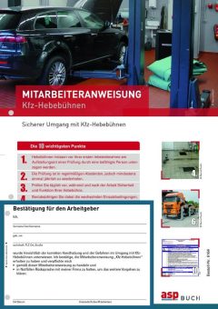 Neue Auflage: Mitarbeiteranweisung Kfz-Hebebühnen