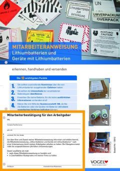 Neue Mitarbeiteranweisung: Lithiumbatterien und Geräte mit Lithiumbatterien