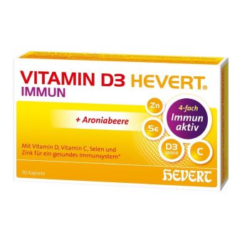 Das neue Vitamin D3 Hevert Immun: 4-fach aktiv für eine starke Immunabwehr