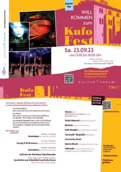 Willkommen zum Kufo Fest am Sa 23.09.2023 von 13:00 bis 18:00 Uhr