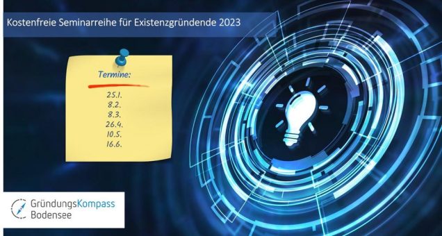 Seminarreihe für Existenzgründerinnen und -gründer in 2023