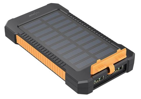 revolt Solar-Powerbank PB-75.solar, 8.000 mAh, 2x USB 2A, Typ-C-Input, IP65, LED-Lampe