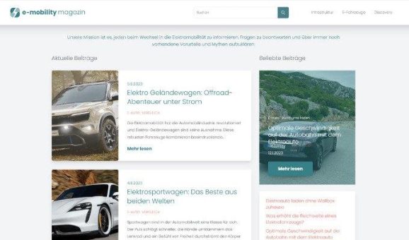 e-mobility magazin – Informieren, Aufklären und Begeistern für die Zukunft der Mobilität