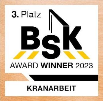 Platz 3 des BSK-Award 2023 geht an Eisele AG Crane & Engineering Group