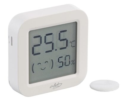 infactory Mini-Thermo-/Hygrometer, Komfort-Anzeige, LCD-Display, Bluetooth, App