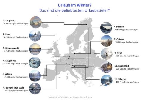 Die beliebtesten Regionen für Winterurlaub!