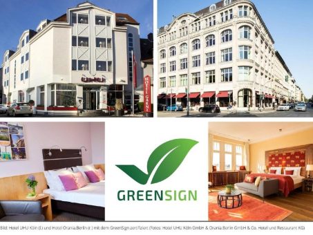 Nachhaltige City-Hotels: Hotel UHU in Köln und Hotel Orania.Berlin mit GreenSign zertifiziert