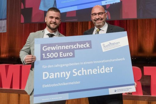 Meisterfeier: Innovationspreis geht an den Elektrotechnikermeister Danny Schneider