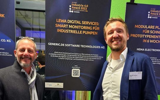 generic.de und LEWA gewinnen den Allianz Industrie 4.0 Award 2023 für ihre IoT-Lösung „Smart Monitoring“
