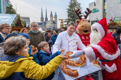Winter- und Weihnachtszauber in Halles Innenstadt auf Marktplatz, Hallmarkt und Domplatz