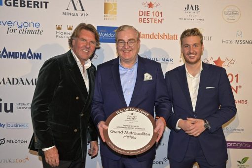 Grand Metropolitan Hotels als „WORLD’S FINEST UPCOMING HOTEL COMPANY“ ausgezeichnet