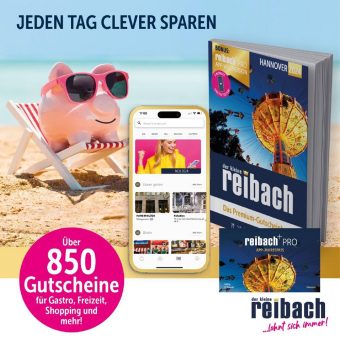 Clever sparen mit dem Premium-Gutscheinbuch oder Gutschein-App von “der kleine reibach 2024”