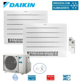 DAIKIN Klimaanlagen Set CVXM20A + FVXM35A Truhengerät Perfera + 2MXM50N für 2 Zimmer mit 20 & 35 m²