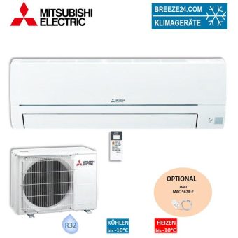 MITSUBISHI ELECTRIC Klimaanlagen Set MSZ-HR35VF Wandgerät + MUZ-HR35VF R32 3,5 KW für 1 Zimmer mit 35 m²