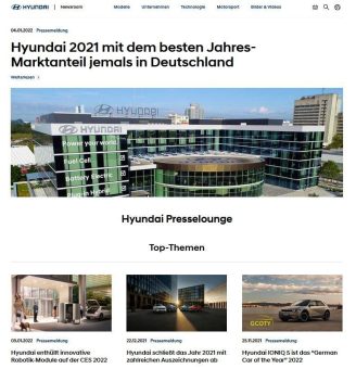 Hyundai Motor Deutschland präsentiert sich mit neuer Presselounge