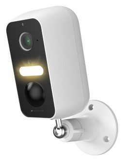 VisorTech Akku-Outdoor-IP-Überwachungskamera IPC-660 mit 2K-Auflösung, WLAN, App, IP65