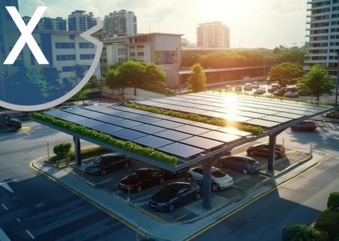 Das Potenzial von Solarcarports entdecken Solarparkplatz: Von Schattenparkern (überdachte Parkplätze) zu Solar-Energieerzeugern