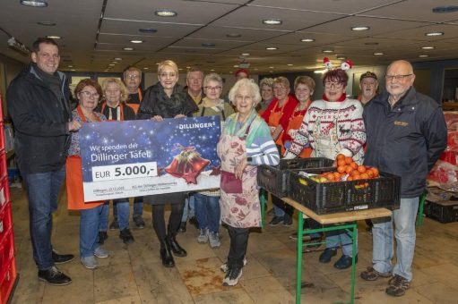 Weihnachtsaktion: Dillinger spendet 5.000 Euro für neues Tafel-Kühlfahrzeug