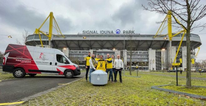 Präsentation des Drohnensystems „Beehive“ am BVB Stadion, Signal Iduna Park Dortmund