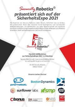 Security Robotics präsentiert sich auf der SicherheitsExpo 2021