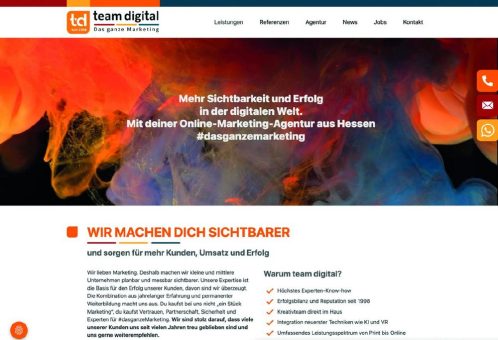 team digital: 25 Jahre ganzheitliche Marketingbetreuung für mehr Sichtbarkeit