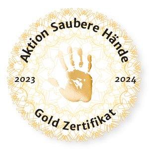 Mit Gold-Zertifikat der Aktion Saubere Hände ins neue Jahr