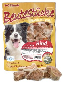 Beutestücke RIND, das BARF Ergänzungsfutter für Hunde.