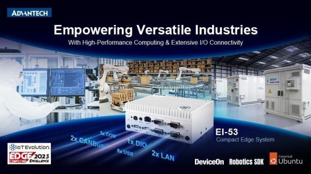 Advantech stellt das kompakte Edge-System EI-53 vor: High-Performance-Computing und umfassende I/O-Anbindung für zahlreiche Branchen