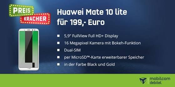 Preiskracher: Das Huawei Mate 10 lite für nur 199,00 Euro