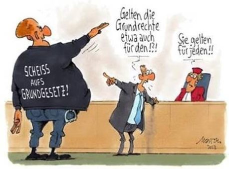 „Die Würde des Menschen ist unantastbar“ – Karikaturen von Gerhard Mester zum Grundgesetz